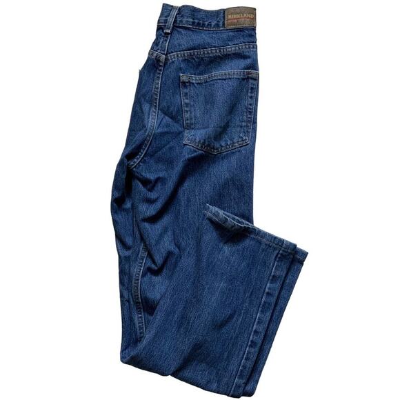 Kirkland Signature Denim Men 32x34 Straight Zip Fly Med Wash Pockets Blue Jeans - Picture 7 of 9